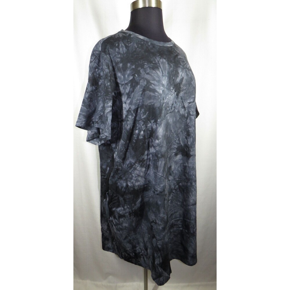 City Chic Black Tie Dye T-Shirt Dress With Pockets Plus Size 24